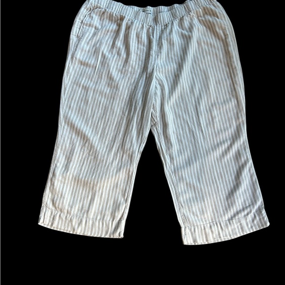 Abercrombie & Fitch Women’s Linen Wide Leg Striped Pants 3XL Coastal Grandma - Picture 1 of 7